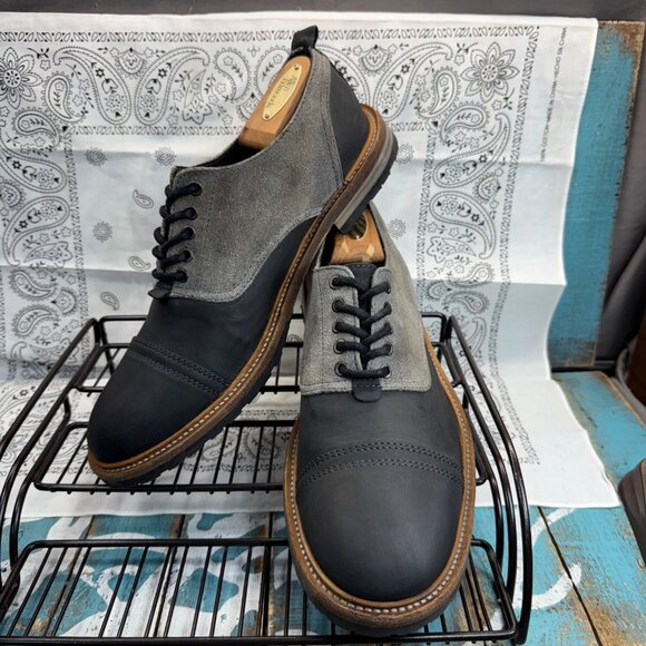 All Saints Jacks Place Portugal Men\'s Sz. 10.5M/ 44 EU Captoe Leather Oxford EUC main image 9